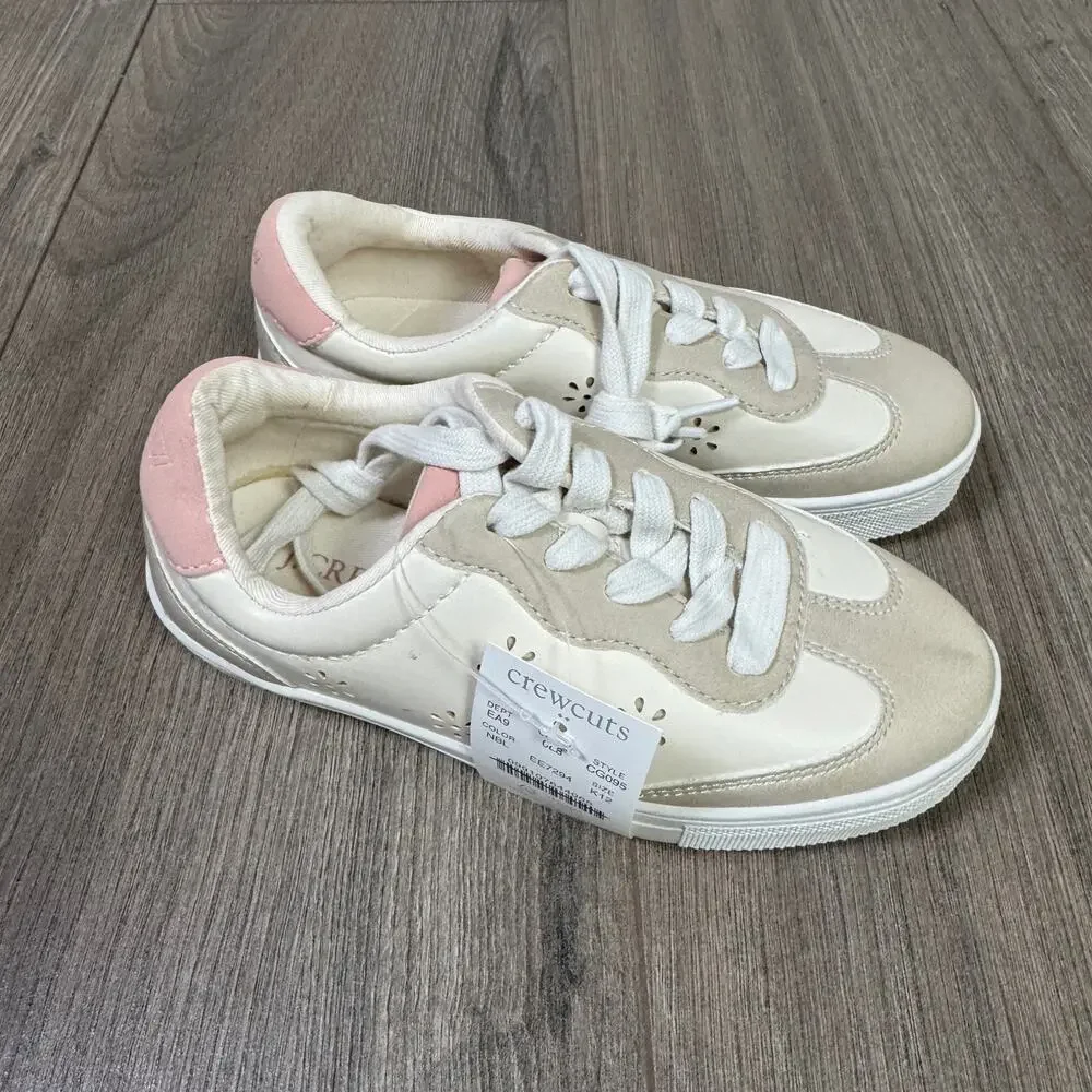 Crewcuts Perforated Flower Snecaker US Girl's 12 New - Picture 2 of 9